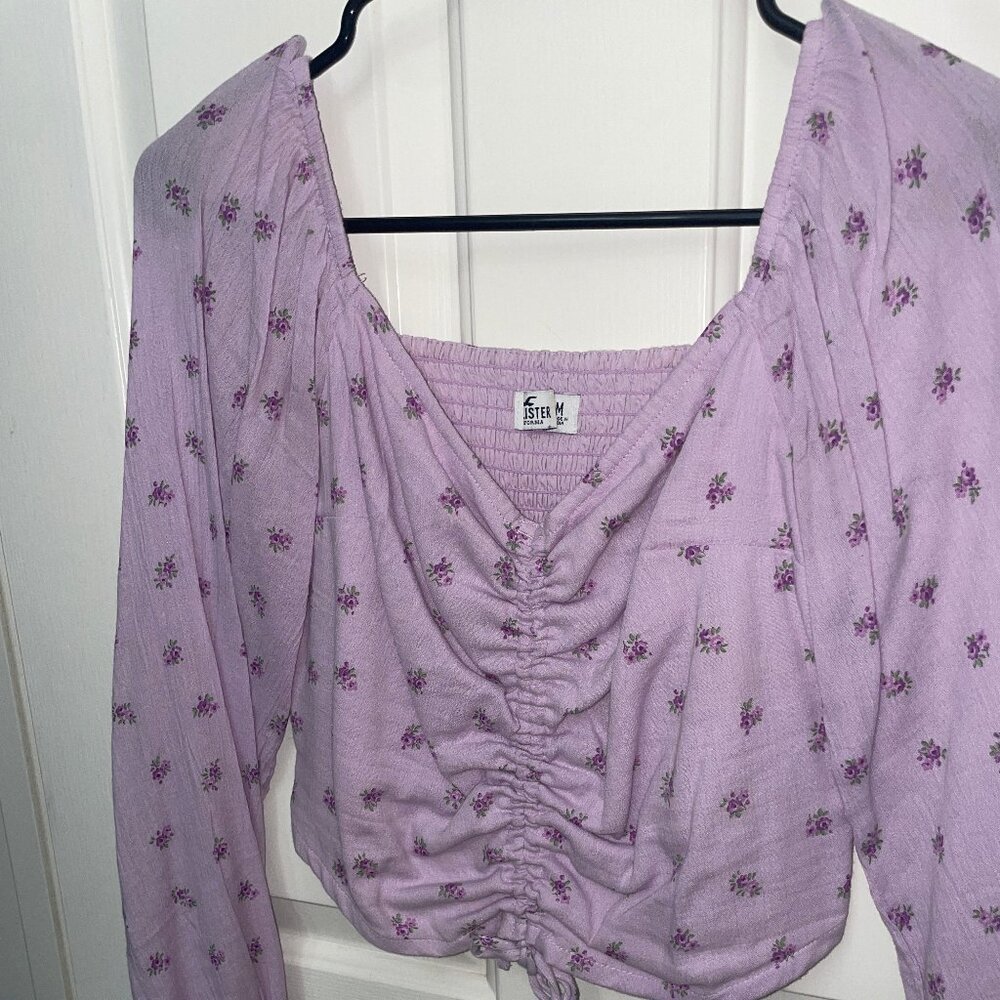 Hollister Floral Smocked Crop Top